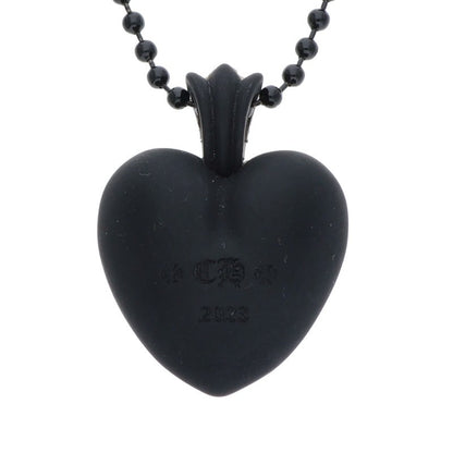 Chrome Hearts Rubber Heart Necklace Black Size ONE SIZE