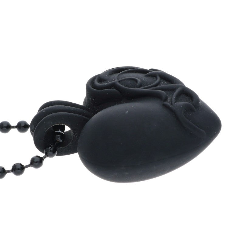 Chrome Hearts Rubber Heart Necklace Black Size ONE SIZE
