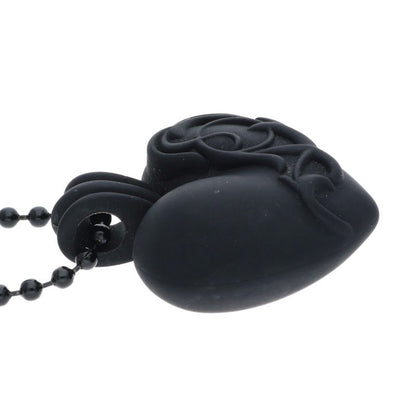 Chrome Hearts Rubber Heart Necklace Black Size ONE SIZE