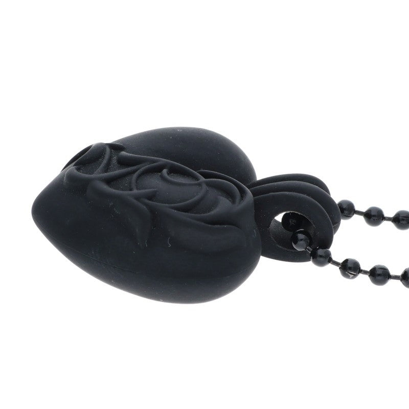 Chrome Hearts Rubber Heart Necklace Black Size ONE SIZE