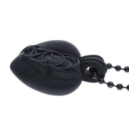 Chrome Hearts Rubber Heart Necklace Black Size ONE SIZE