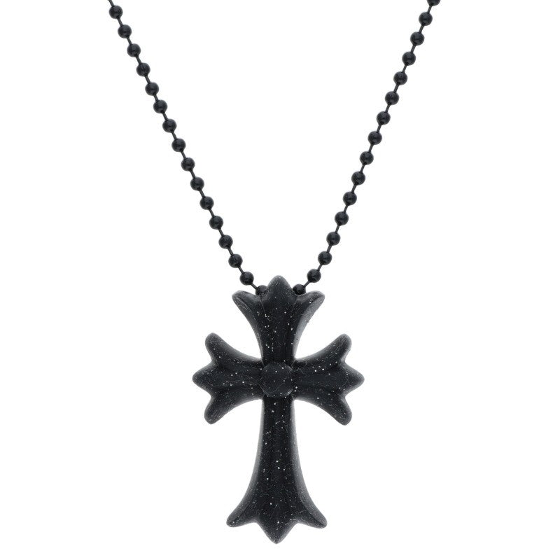 Chrome Hearts Black Rubber Cross Necklace Size ONE SIZE