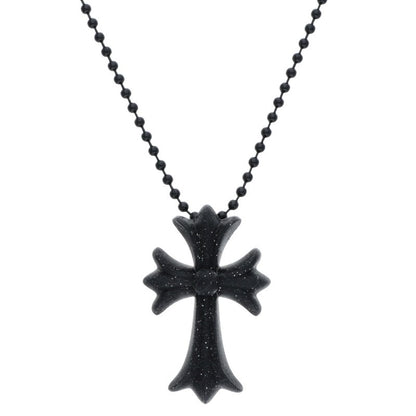 Chrome Hearts Black Rubber Cross Necklace Size ONE SIZE