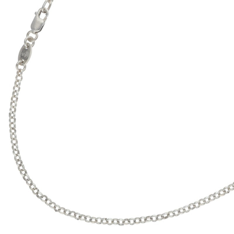 Chrome Hearts Roll Chain Cross Ball 925 Silver Size 16INCH