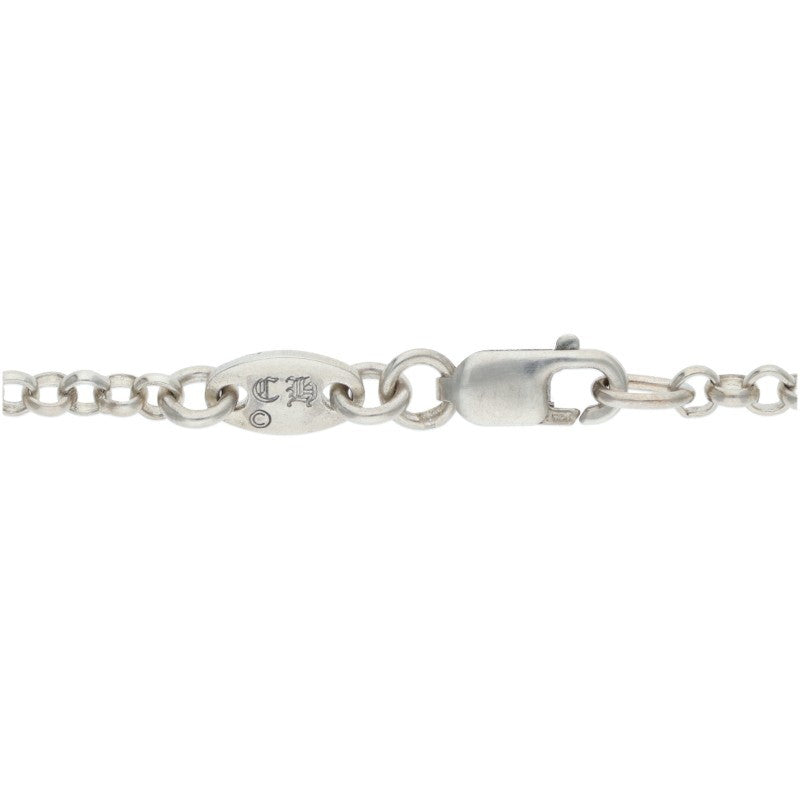 Chrome Hearts Roll Chain Cross Ball 925 Silver Size 16INCH