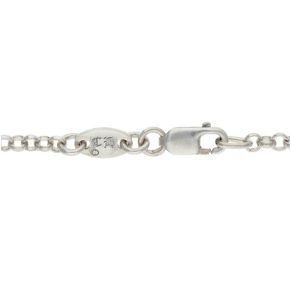 Chrome Hearts Roll Chain Cross Ball 925 Silver Size 16INCH