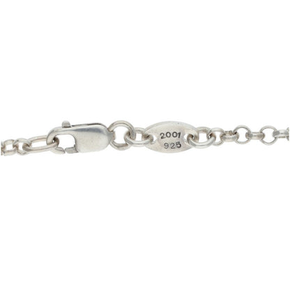 Chrome Hearts Roll Chain Cross Ball 925 Silver Size 16INCH