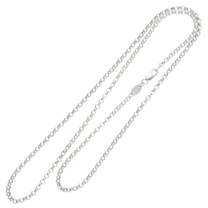Chrome Hearts Roll Chain Silver Necklace 925 Size 20INCH