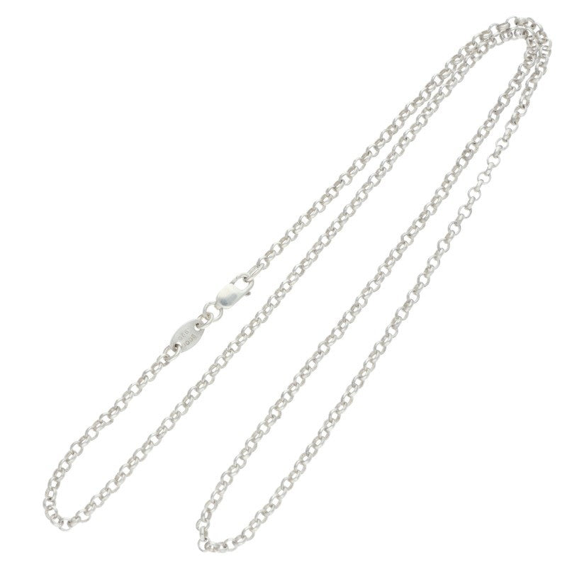 Chrome Hearts 925 Silver Roll Chain Necklace Size 18INCH