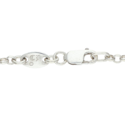 Chrome Hearts 925 Silver Roll Chain Necklace Size 18INCH
