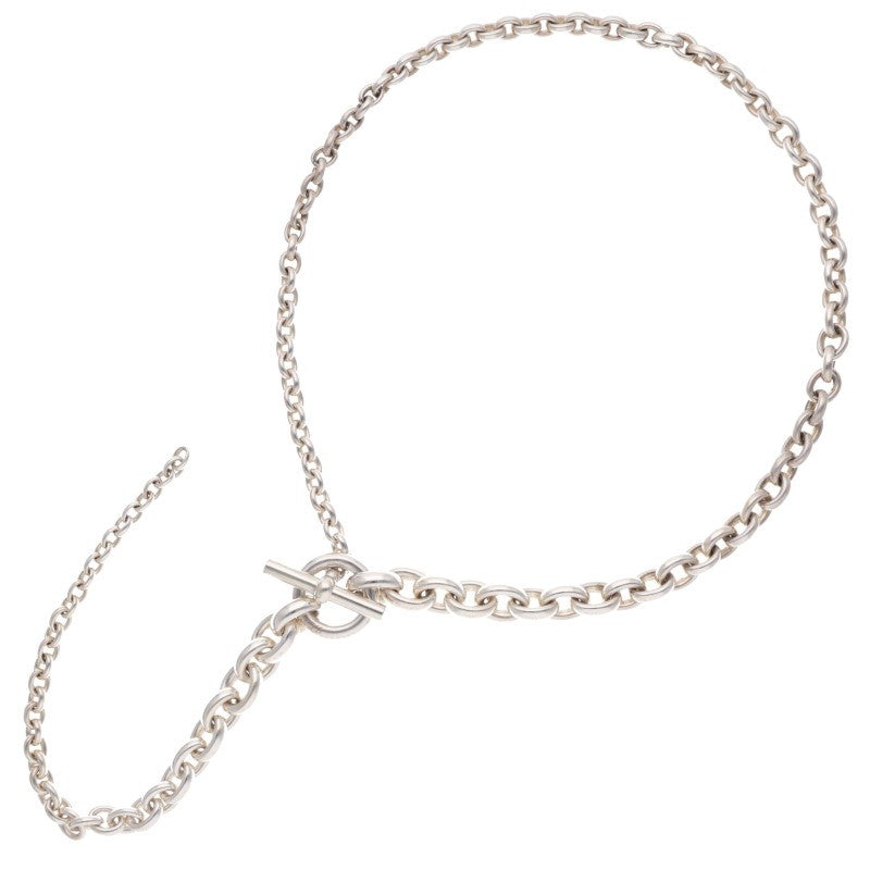 HERMES Crescendo Silver Chain Necklace Size ONE SIZE