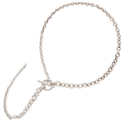 HERMES Crescendo Silver Chain Necklace Size ONE SIZE
