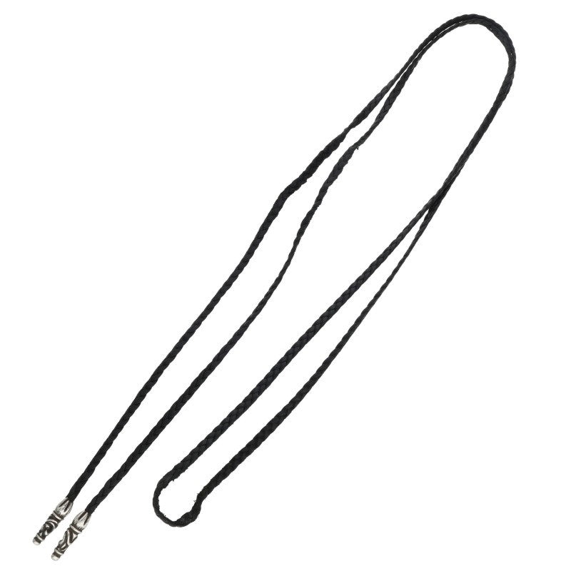 Chrome Hearts Scroll Leather Braid Necklace