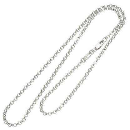 Chrome Hearts Roll Chain Silver Necklace 925 Size 16INCH