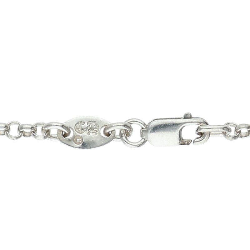 Chrome Hearts Roll Chain Silver Necklace 925 Size 16INCH