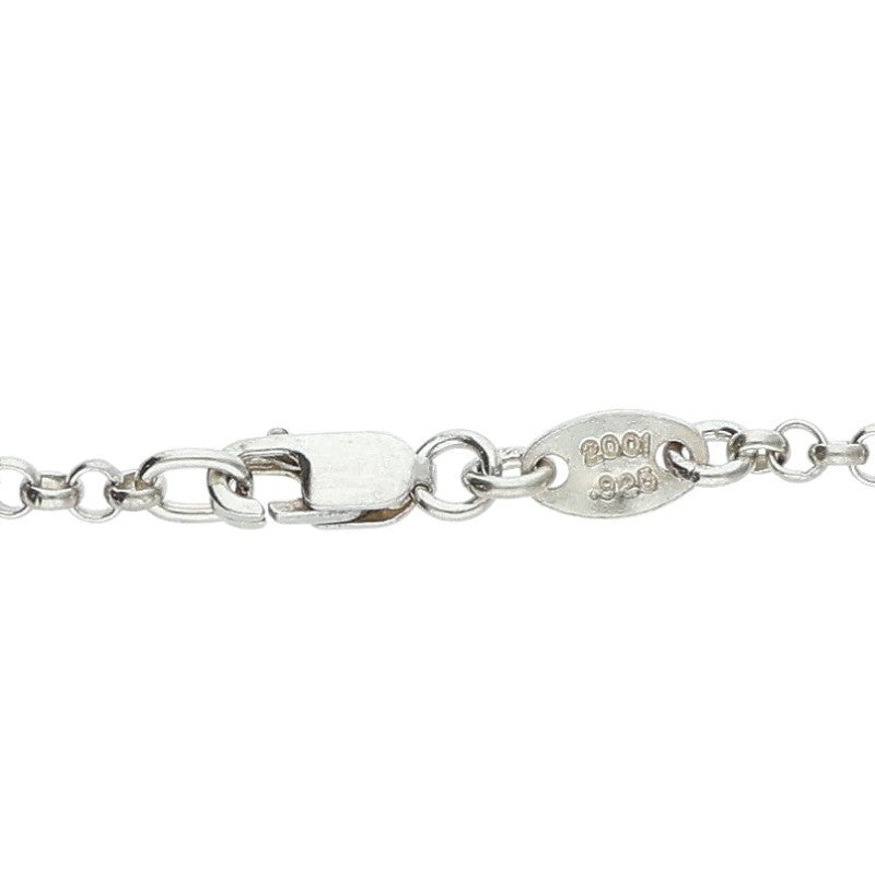 Chrome Hearts Roll Chain Silver Necklace 925 Size 16INCH