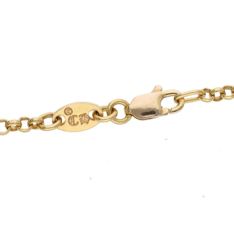 Chrome Hearts 22K Gold Roll Chain Necklace Size 16INCH