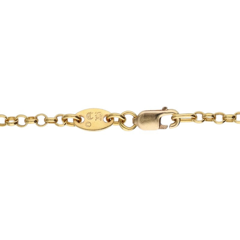 Chrome Hearts 22K Gold Roll Chain Necklace Size 20INCH