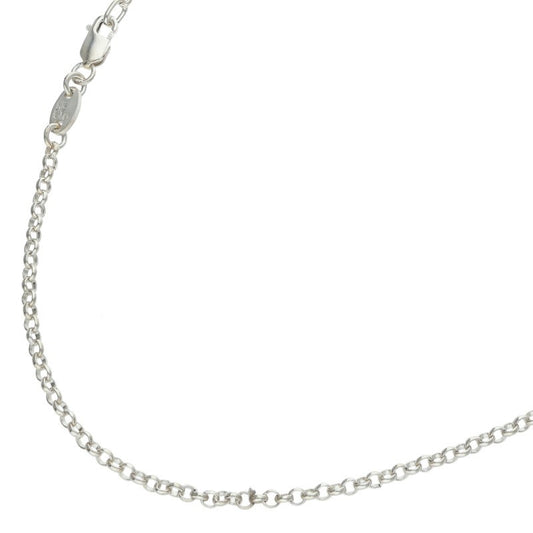 Chrome Hearts 925 Silver Roll Chain Necklace Size 18INCH