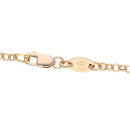 Chrome Hearts 22K Roll Chain 20 Gold Necklace Size 20INCH