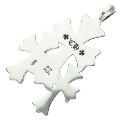 Chrome Hearts Triple CH Cross Silver Pendant Size ONE SIZE