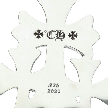 Chrome Hearts Triple CH Cross Silver Pendant Size ONE SIZE