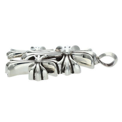 Chrome Hearts Triple CH Cross Silver Pendant Size ONE SIZE