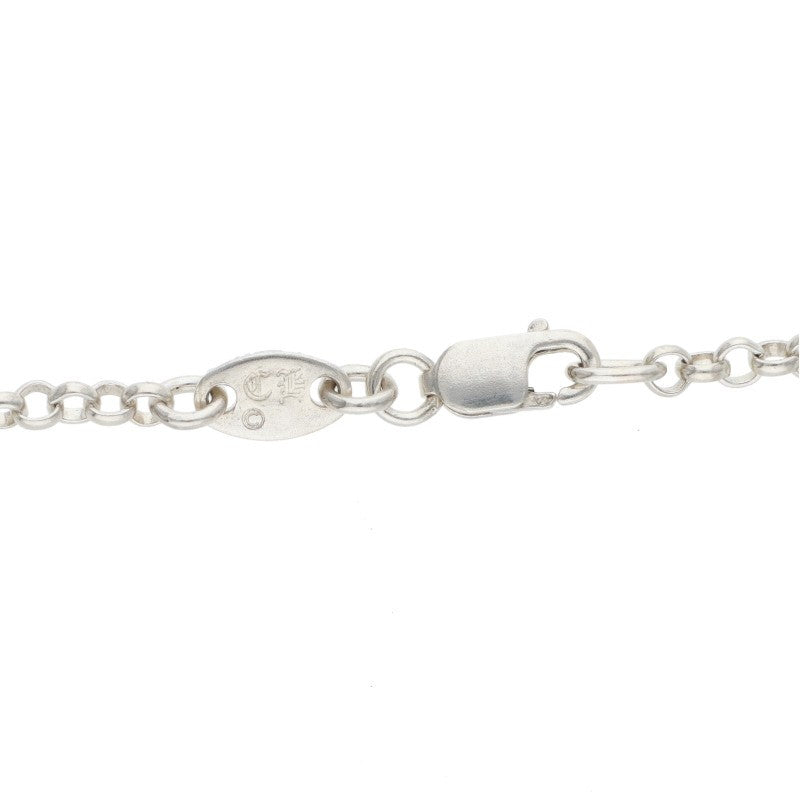 Chrome Hearts Roll Chain Silver Necklace Size 18INCH