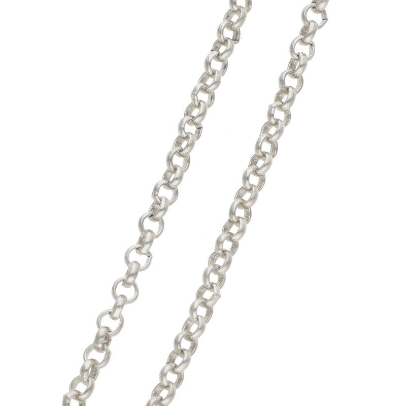 Chrome Hearts Roll Chain Silver Necklace Size 18INCH