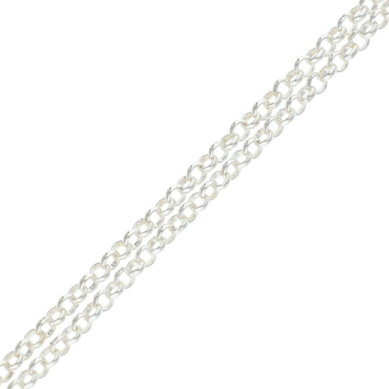 Chrome Hearts Roll Chain Silver Necklace Size 24INCH