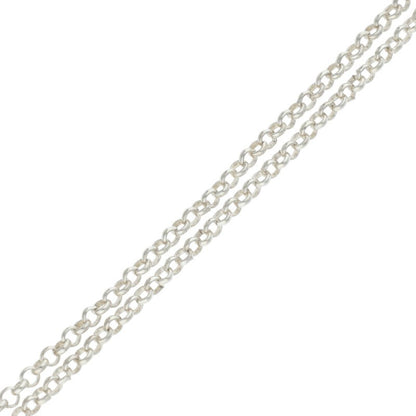 Chrome Hearts Roll Chain Silver Necklace Size 20INCH