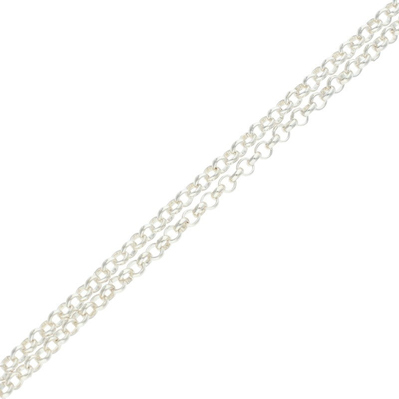 Chrome Hearts Roll Chain Silver Necklace Size 18INCH