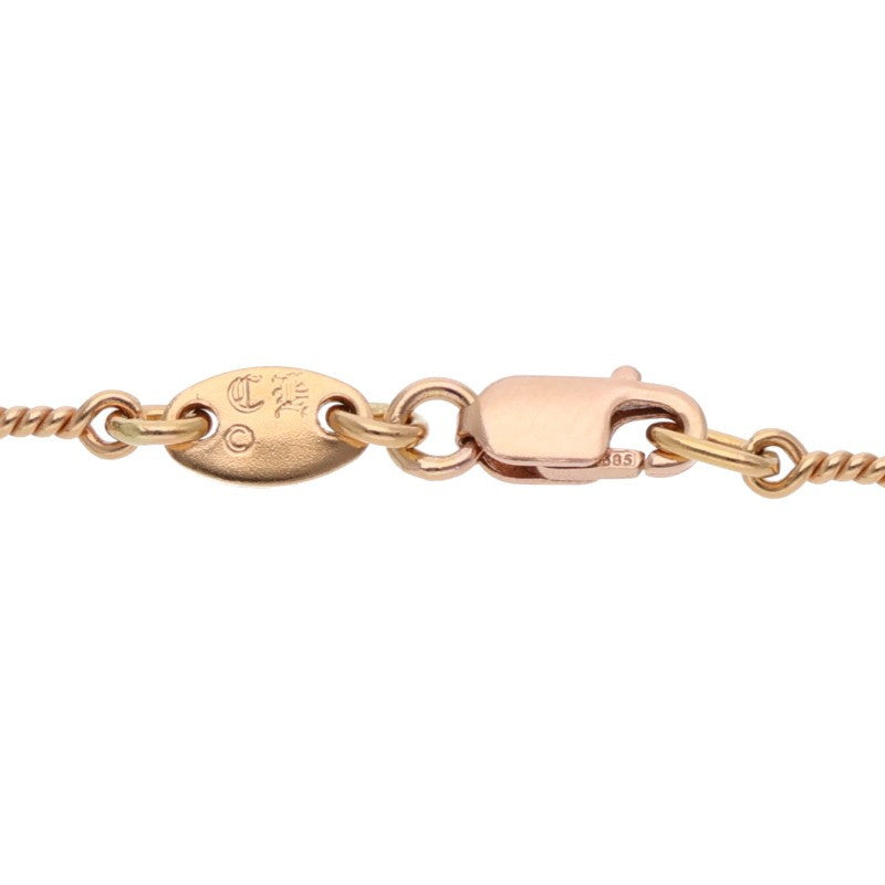Chrome Hearts 22K Twisted Chain Necklace Yellow Size 18INCH