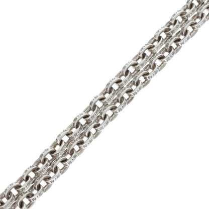 Chrome Hearts Paper Chain Silver Necklace Size 16INCH