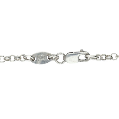 Chrome Hearts 925 Silver Roll Chain Necklace Size 24INCH