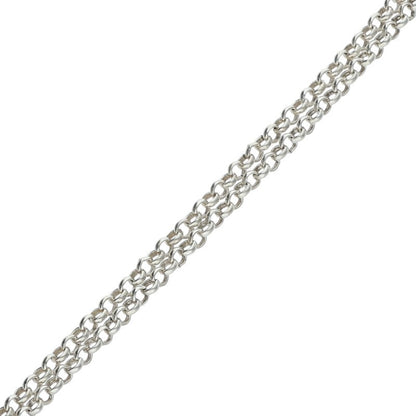 Chrome Hearts 925 Silver Roll Chain Necklace Size 24INCH