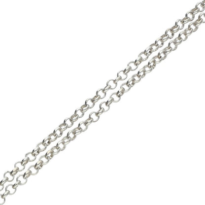 Chrome Hearts 925 Silver Roll Chain Necklace Size 20INCH