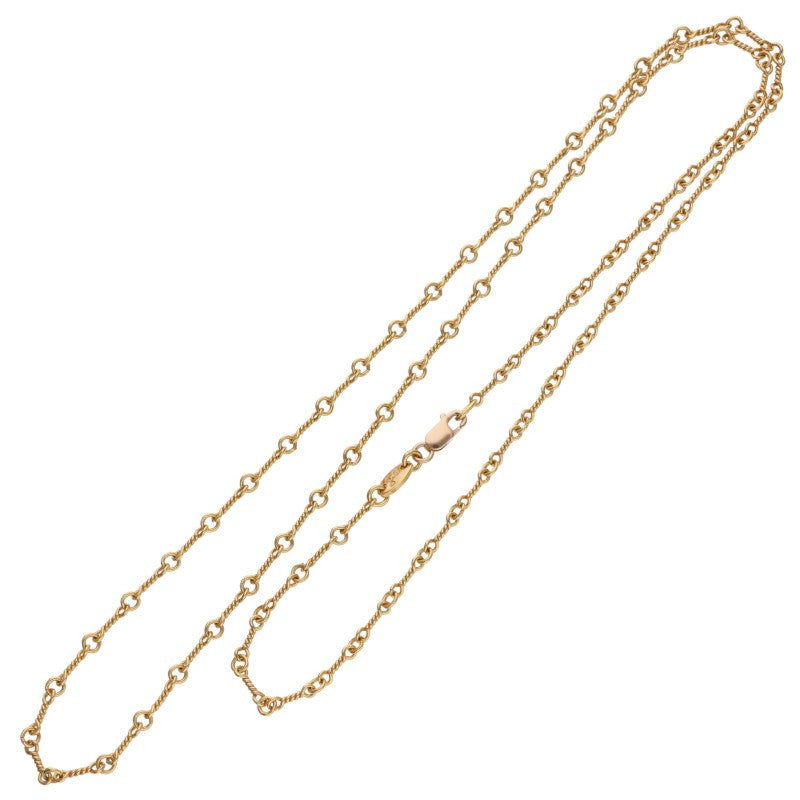 Chrome Hearts 22K Yellow Gold Twist Chain Necklace Size 24