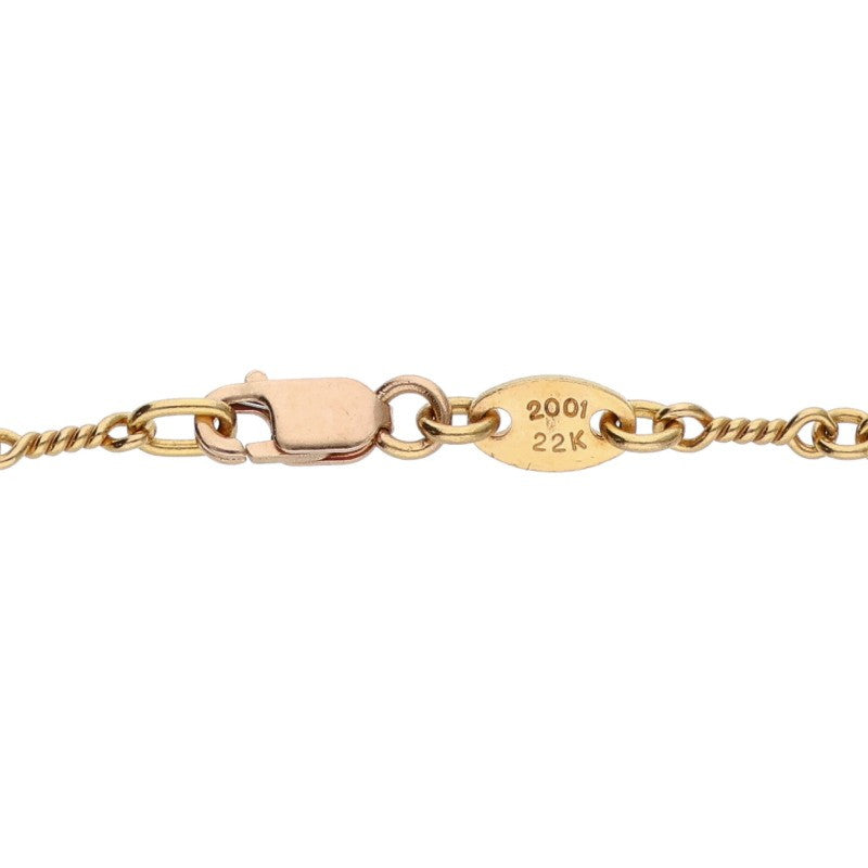 Chrome Hearts 22K Yellow Gold Twist Chain Necklace Size 24
