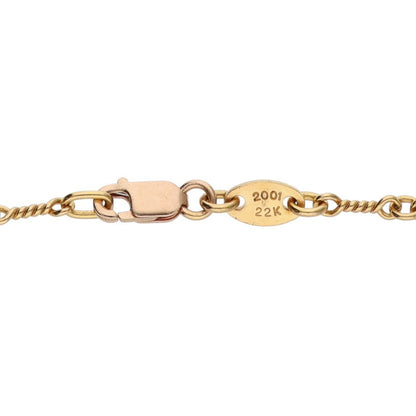 Chrome Hearts 22K Yellow Gold Twist Chain Necklace Size 24