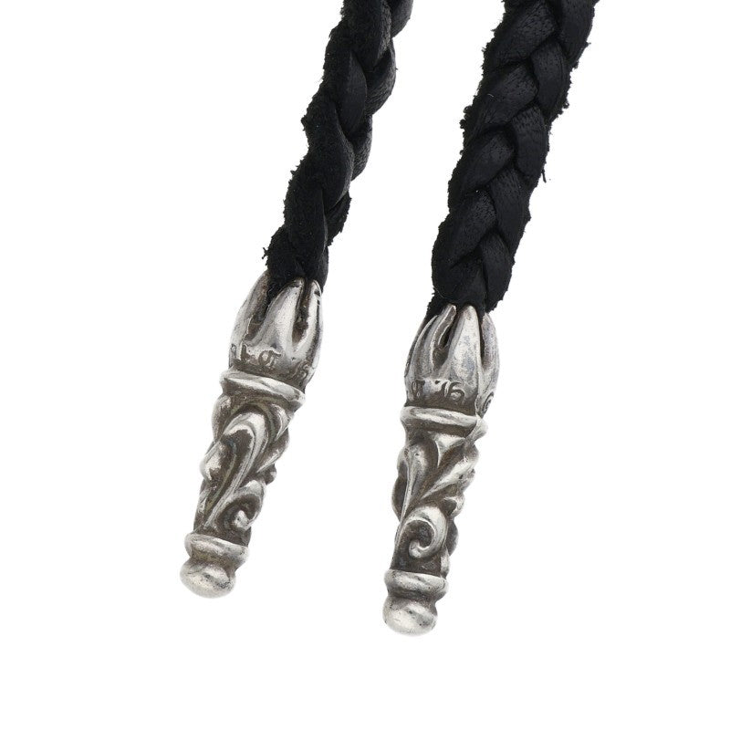 Chrome Hearts Scroll Leather Braid Necklace Size ONE SIZE