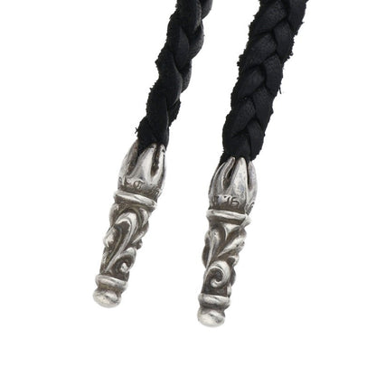 Chrome Hearts Scroll Leather Braid Necklace Size ONE SIZE