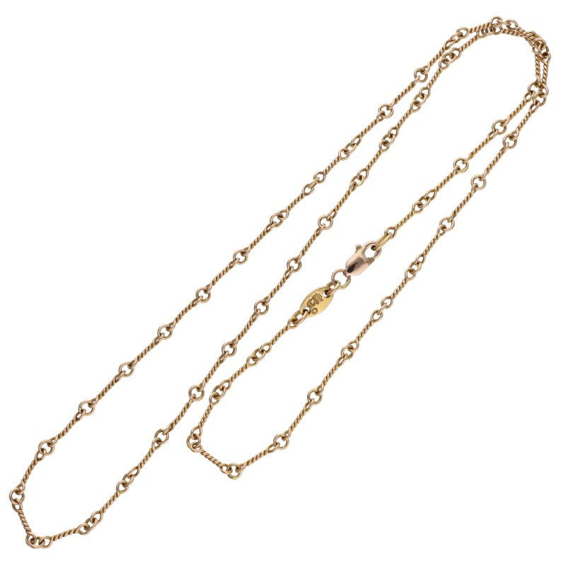 Chrome Hearts 22K Twist Chain Gold Necklace Size 18 Inch