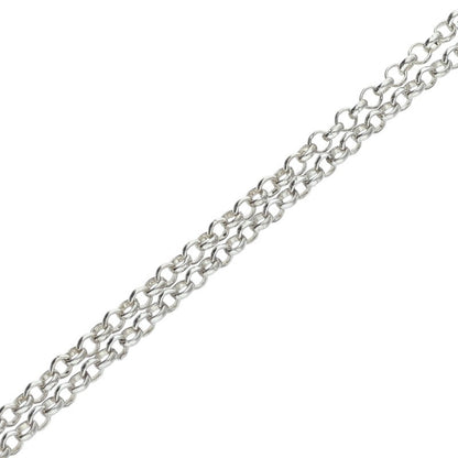 Chrome Hearts Roll Chain Silver Necklace Size 24 Inch