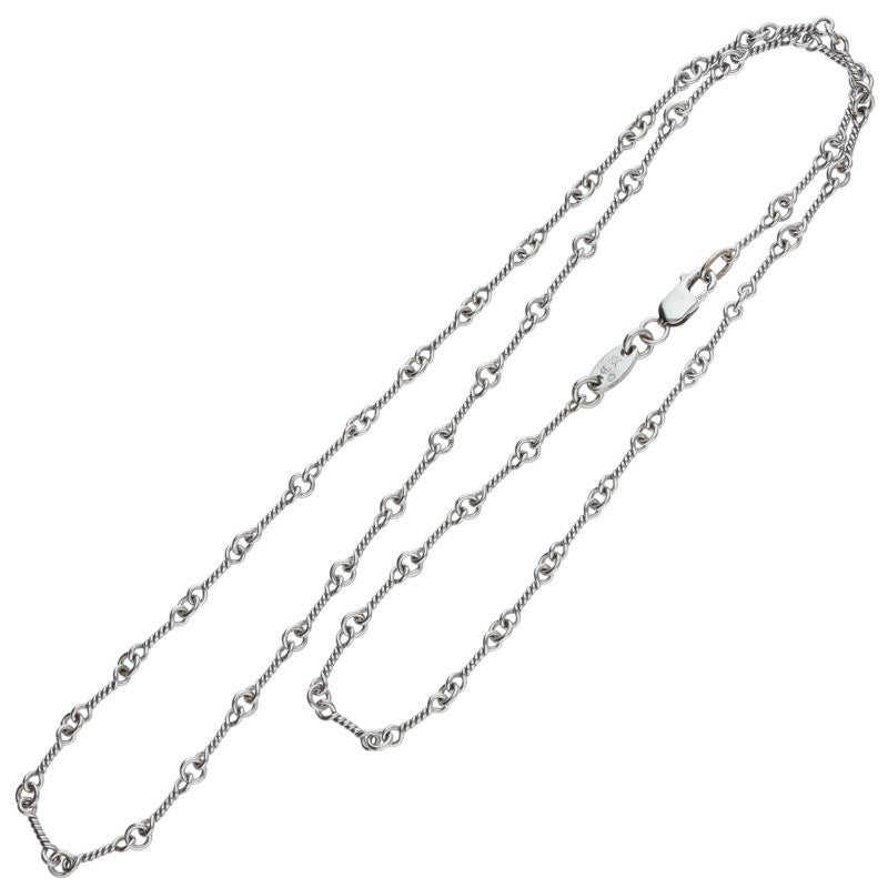 Chrome Hearts 18KWG Twist Chain Necklace Size 18 Inch White