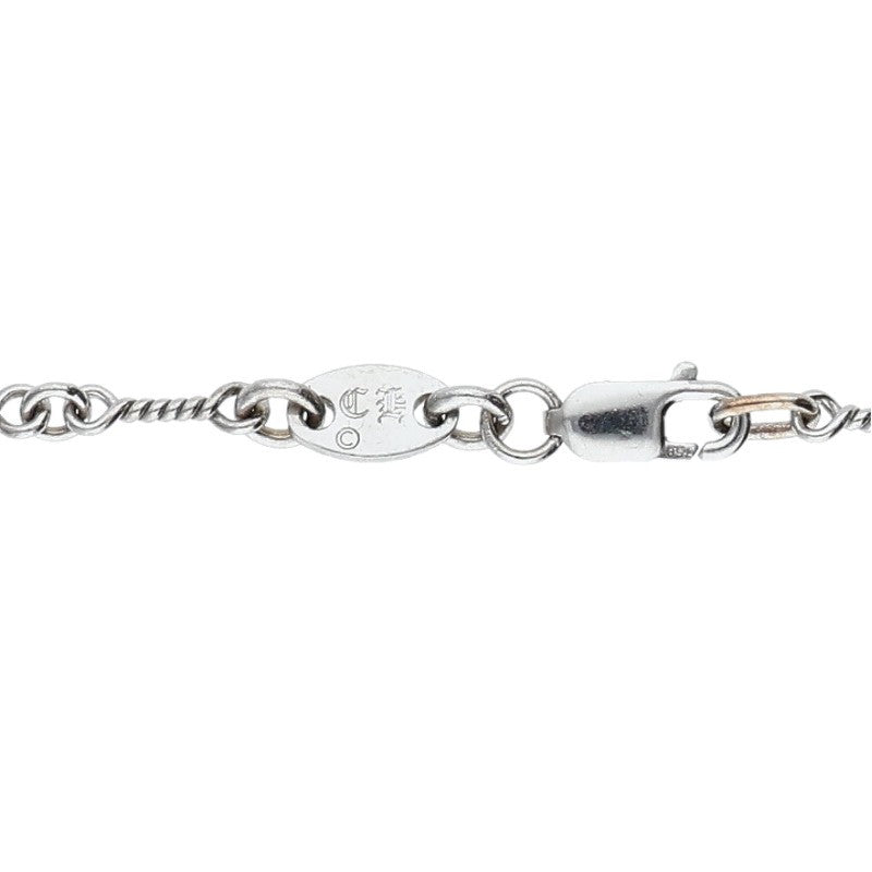 Chrome Hearts 18KWG Twist Chain Necklace Size 18 Inch White