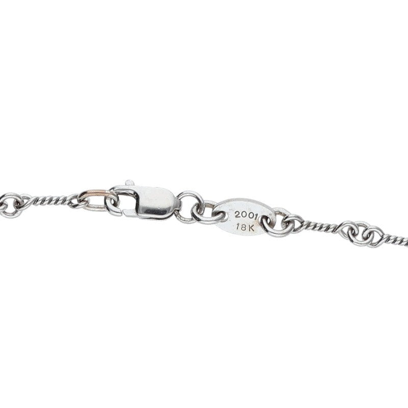 Chrome Hearts 18KWG Twist Chain Necklace Size 18 Inch White