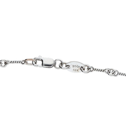 Chrome Hearts 18KWG Twist Chain Necklace Size 18 Inch White