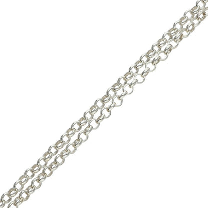 Chrome Hearts Roll Chain Necklace Silver Size 20 Inch