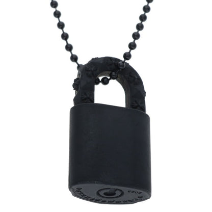 Chrome Hearts Rubber Padlock Flerknee Necklace Black